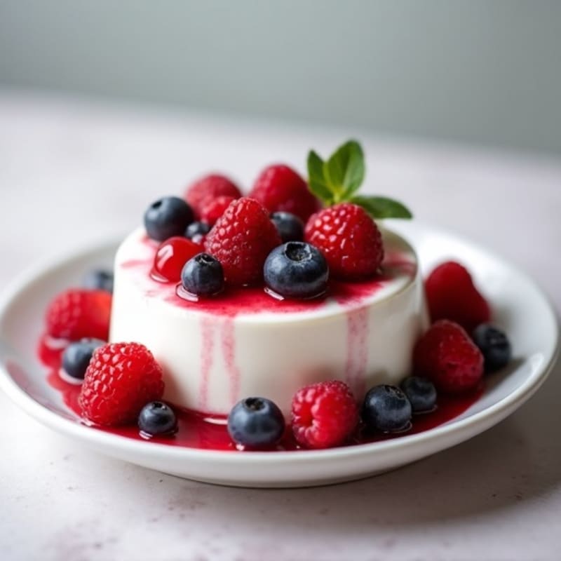 Silky Greek Yogurt Protein Mousse with Mixed Berries