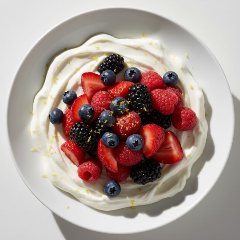 Silky Protein Yogurt with Mixed Berries