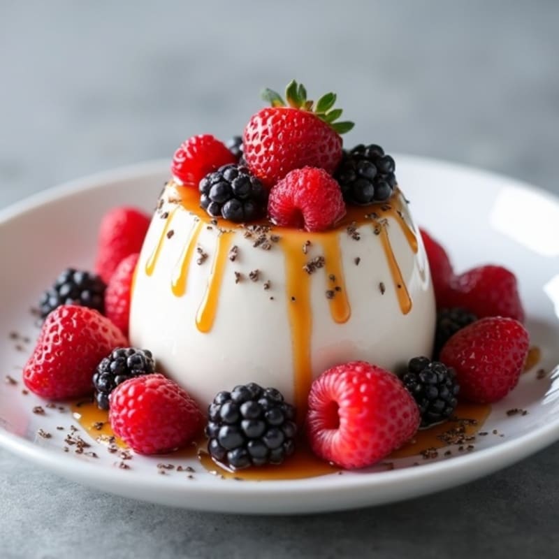 Silky Greek Yogurt Protein Mousse with Berries