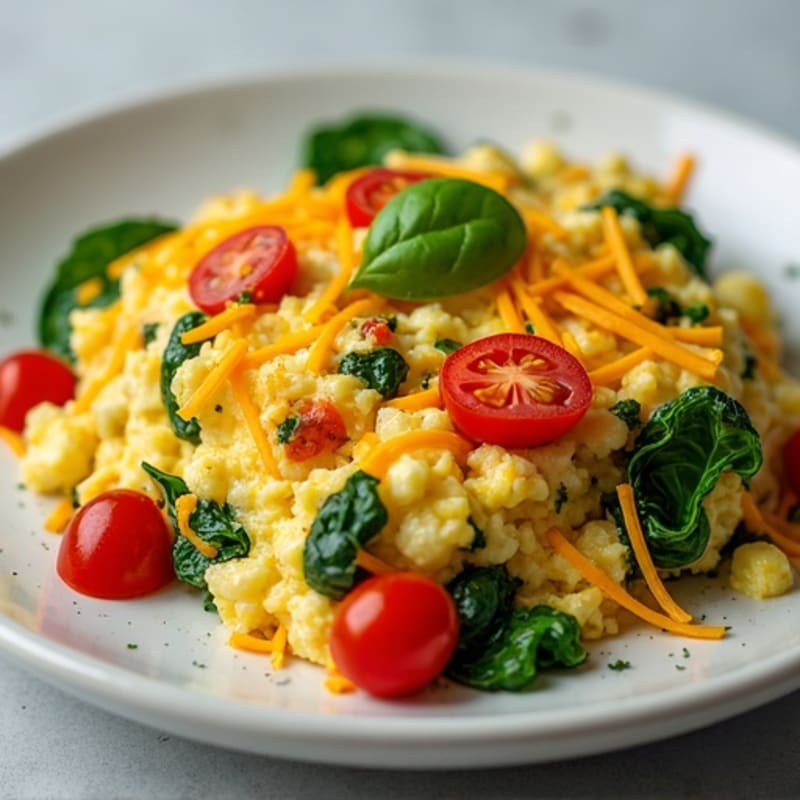 Fresh Herb Fluffy Veggie Scramble