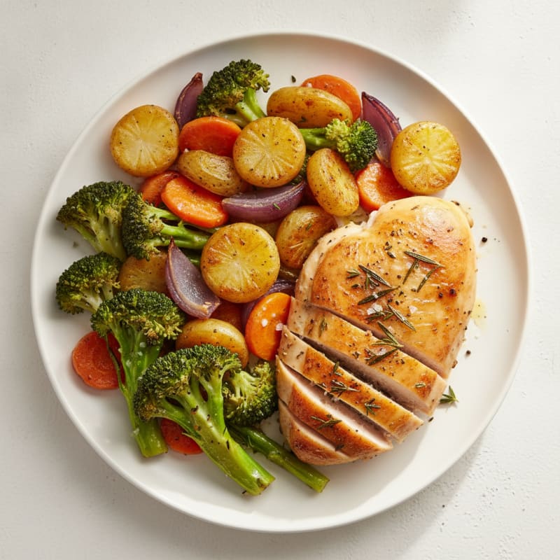 Herb-Roasted Chicken with Roasted Vegetables