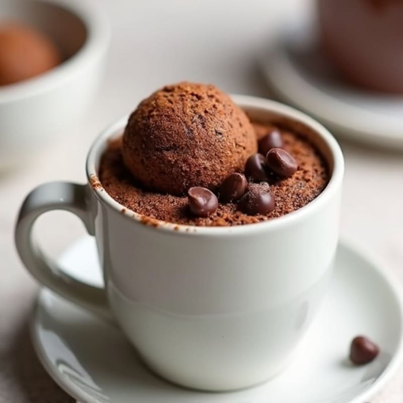 Quick Fluffy Chocolate Protein Mug Cake