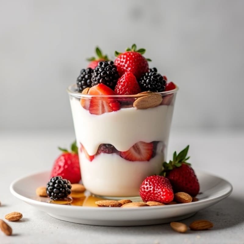 Creamy Greek Yogurt Protein Parfait with Mixed Berries