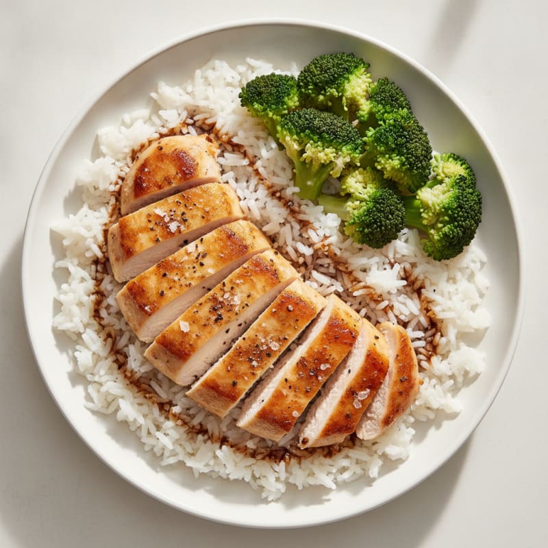 Simple White Rice with Chicken