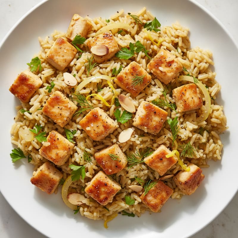 Lemon Herb Rice Pilaf with Toasted Almonds