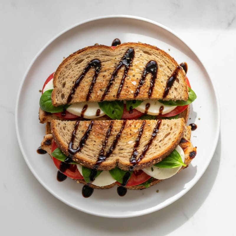 Grilled Caprese Sandwich with Balsamic Glaze