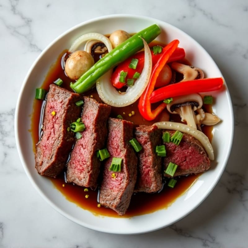 Pan-Seared Lean Beef Bulgogi with Sautéed Veggies