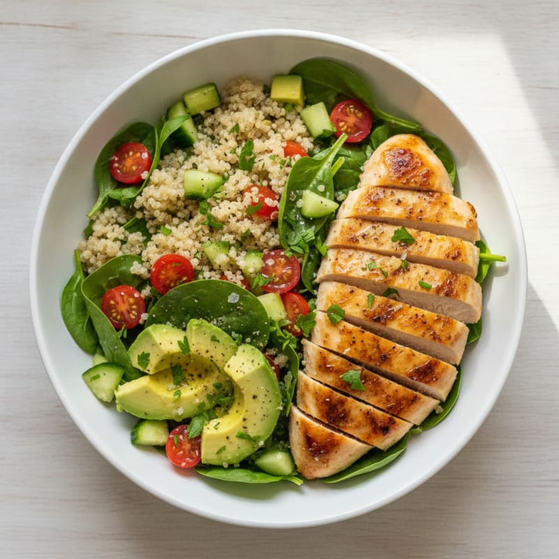 Lemon Herb Chicken and Quinoa Power Bowl
