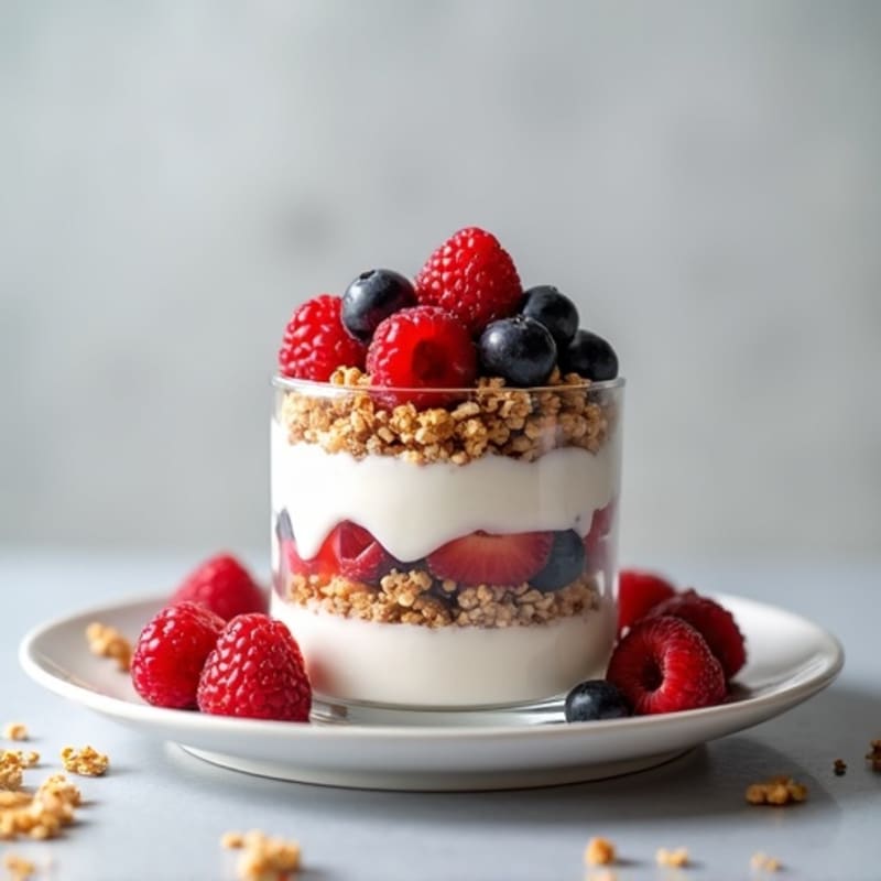 Greek Yogurt Protein Parfait with Berries