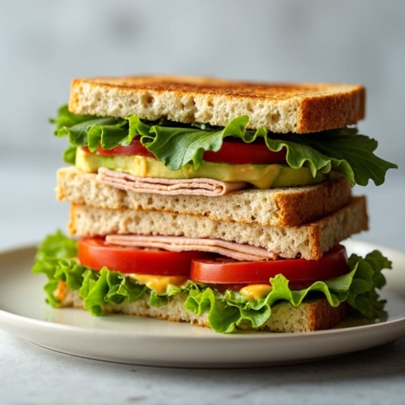Stacked Turkey Club with Fresh Avocado