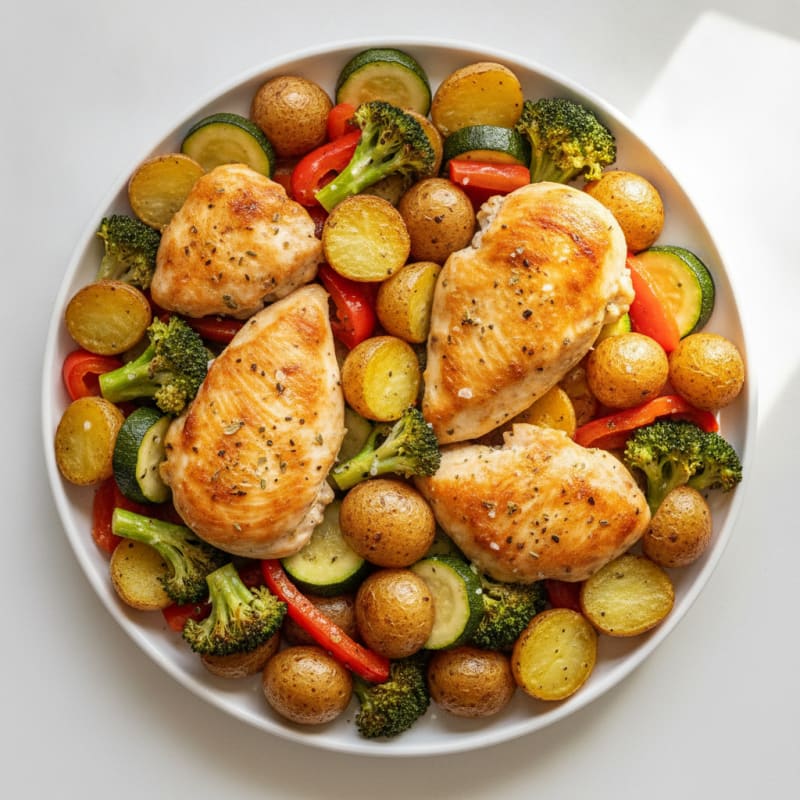 Sheet Pan Lemon Herb Chicken and Veggies