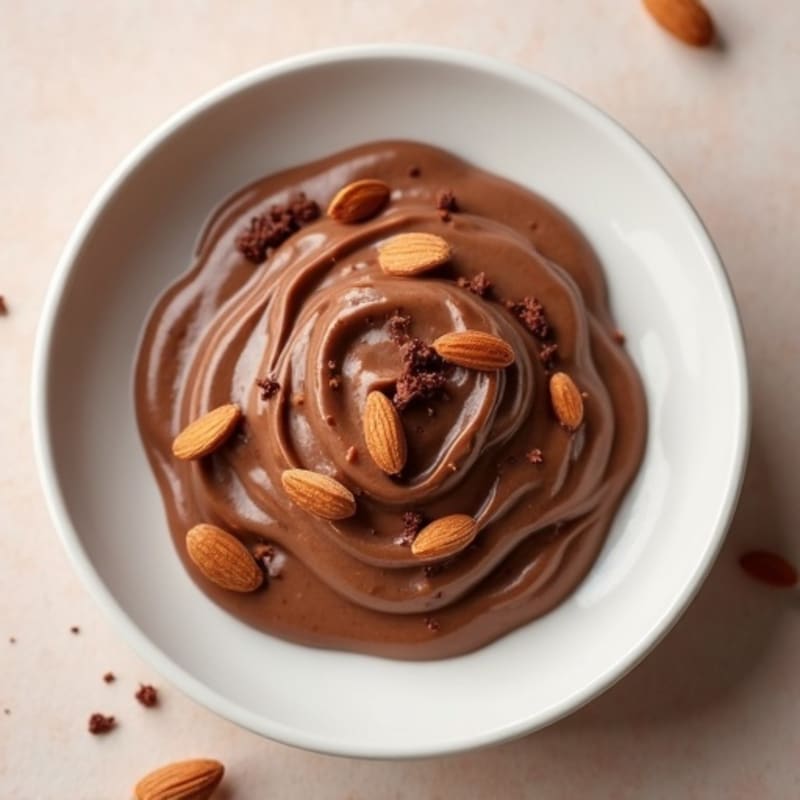 Silky Chocolate Protein Pudding with Almond Butter