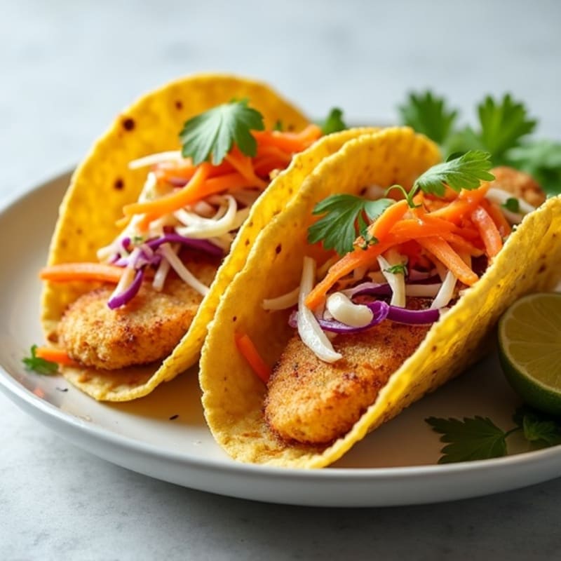 Crispy Fish Tacos with Fresh Slaw