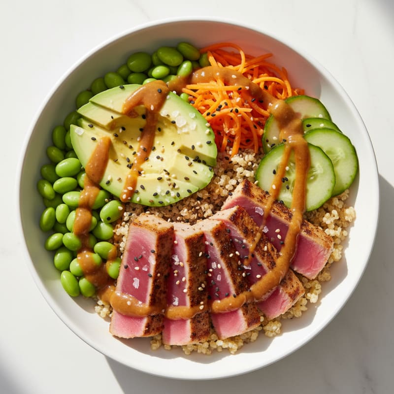 Seared Tuna Power Bowl with Quinoa