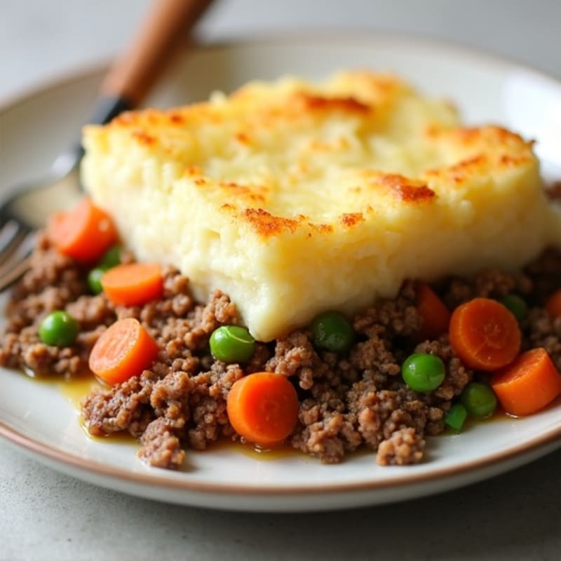 Lean Ground Beef Shepherd's Pie with Creamy Potato Topping