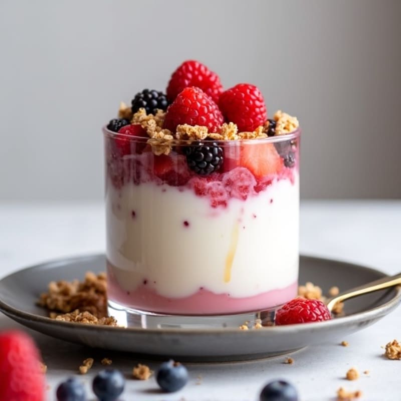 Greek Yogurt and Mixed Berry Protein Parfait