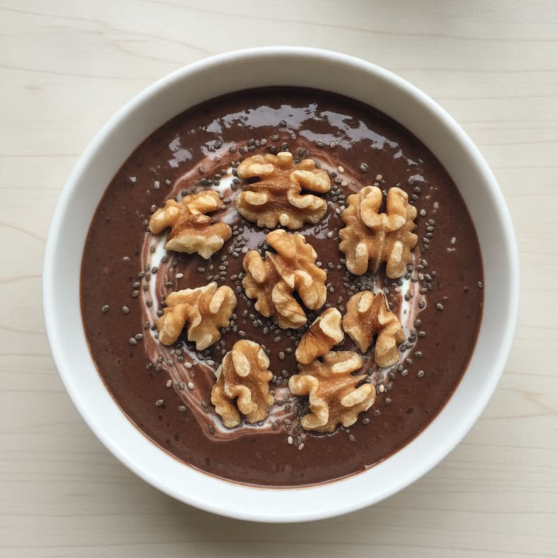 Silky Protein Chocolate Pudding with Chia Seeds