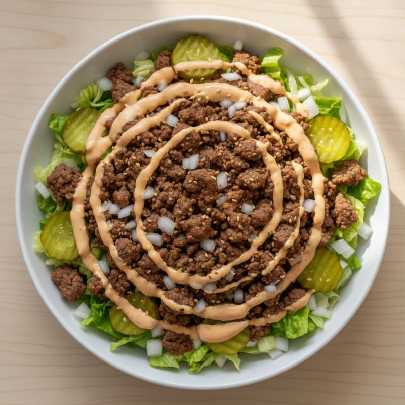 Big Mac Inspired Protein Bowl
