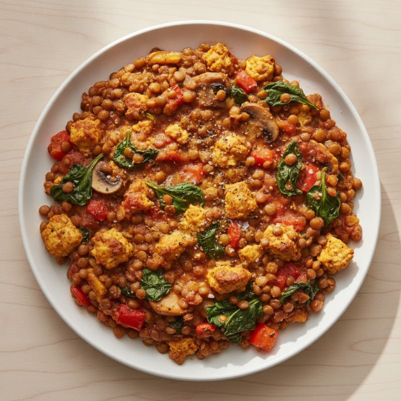 Hearty Lentil and Vegetable Bake