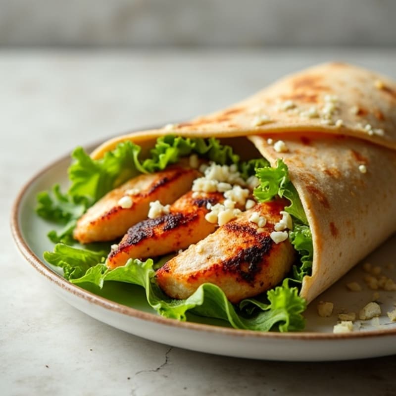 Grilled Chicken Caesar Wrap with Crunchy Romaine