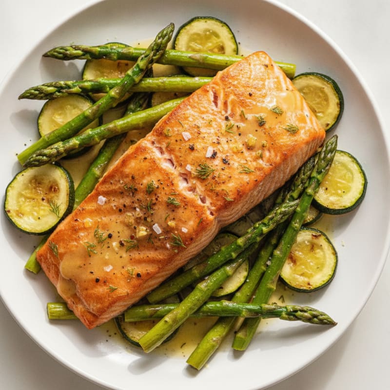 Herb-Roasted Salmon with Garden Vegetables