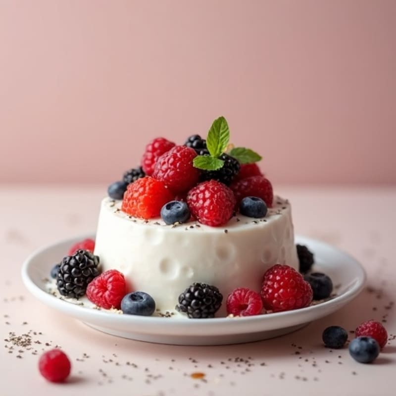Creamy Vanilla Protein Yogurt with Mixed Berries