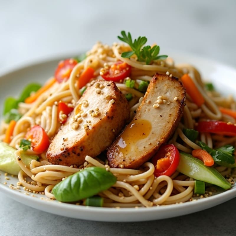 Sesame-Ginger Chicken Soba Noodle Salad