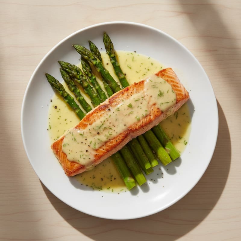 Pan-Seared Salmon with Lemon-Dill Sauce