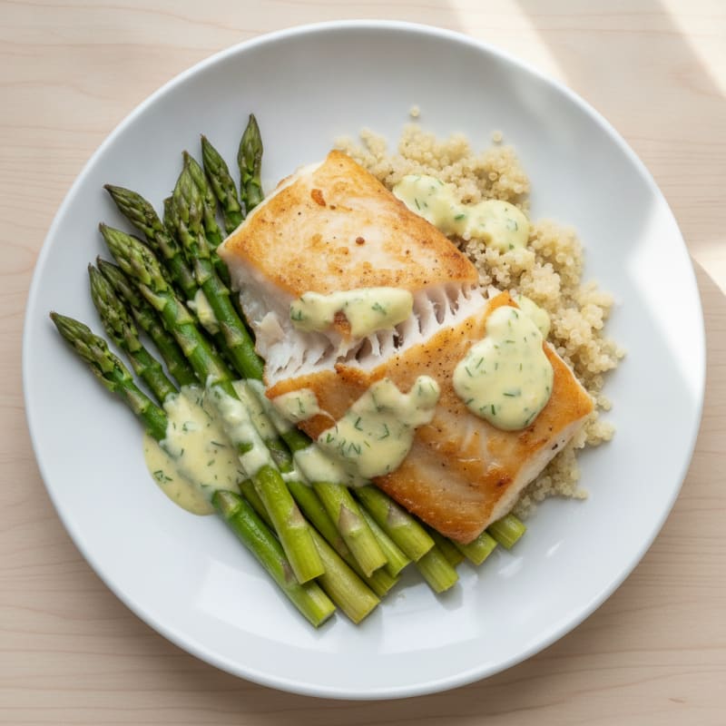 Smoked Haddock with Roasted Asparagus