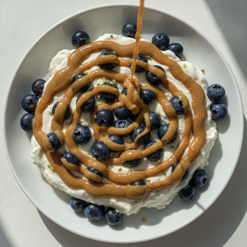 Greek Yogurt Protein Parfait with Almond Butter and Berries