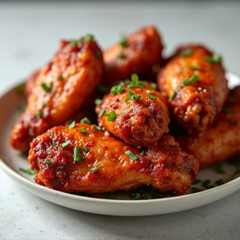 Spicy BBQ Crispy Roasted Chicken Wings