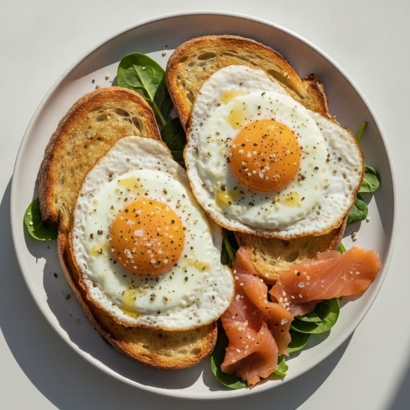Pan-Fried Egg and Sourdough Toast