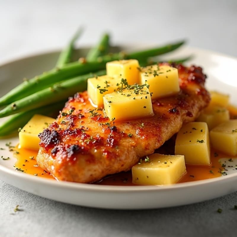 Crispy Roasted Chicken with Sweet Pineapple Glaze