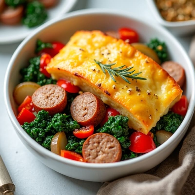 Hearty Baked Turkey Sausage and Roasted Potato Casserole
