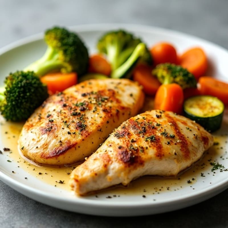 Lemon Garlic Spiced Chicken with Roasted Vegetables