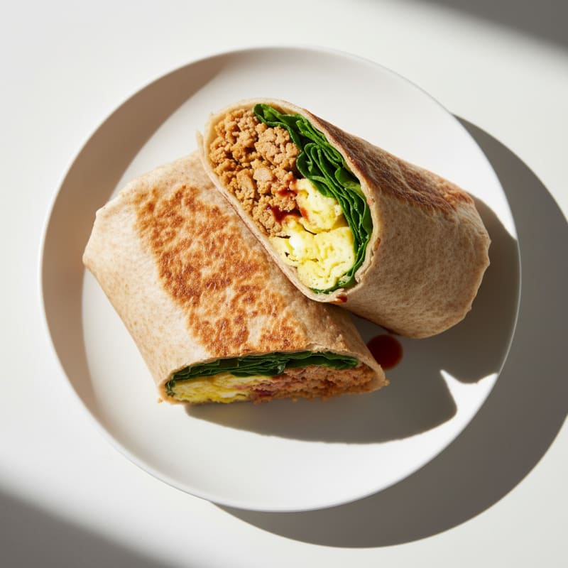 Crispy Chorizo and Egg Breakfast Burrito