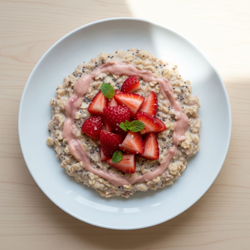 Creamy Strawberry Shortcake Overnight Oats
