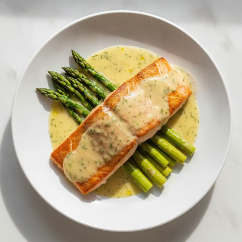 Pan-Seared Salmon with Lemon-Dill Sauce