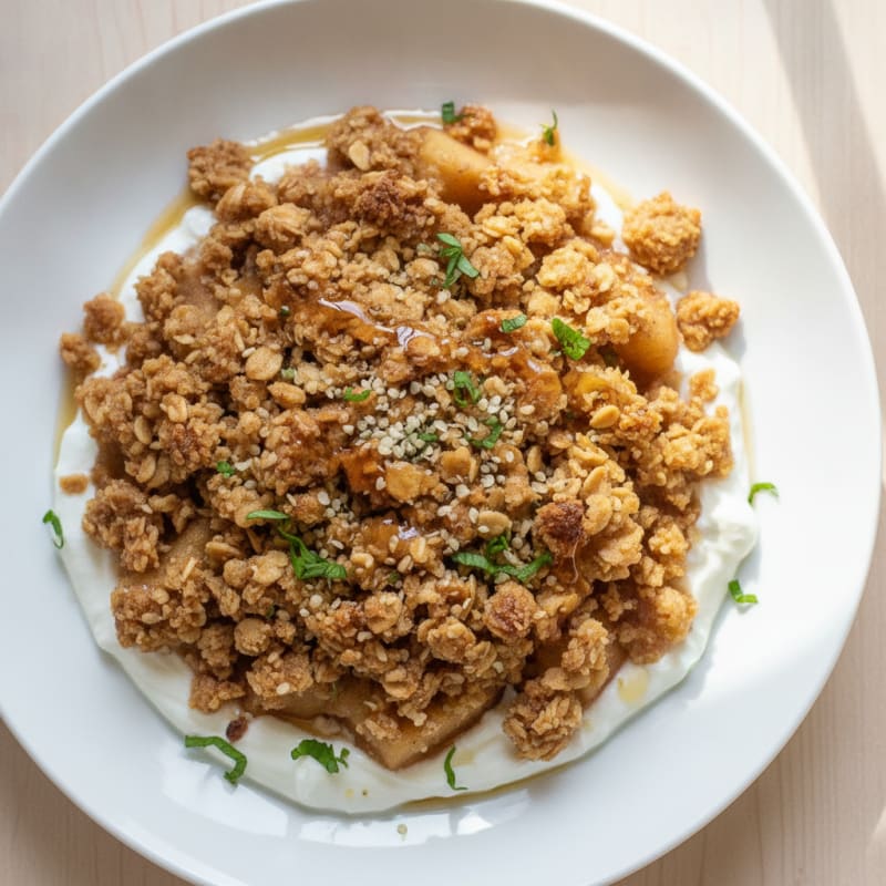 Baked Apple Crumble with Oat Topping