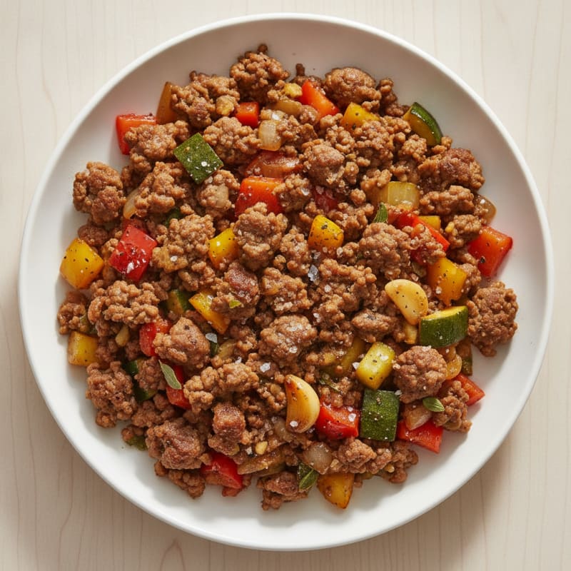 Savory Ground Beef and Vegetable Skillet