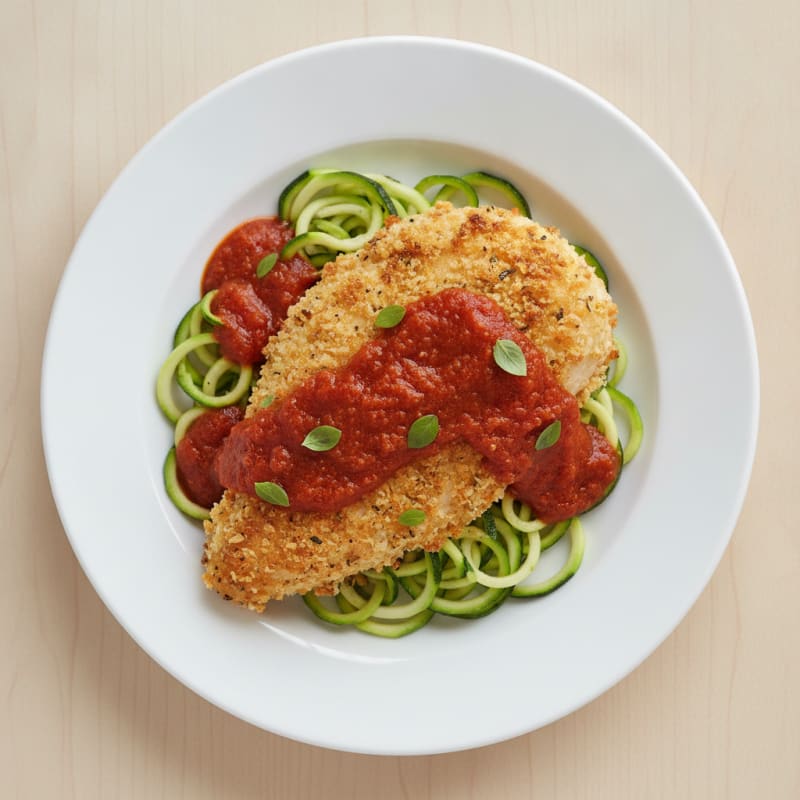Parmesan-Crusted Chicken with Marinara Sauce