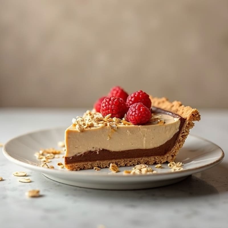 Creamy Peanut Butter Chocolate Protein Pie