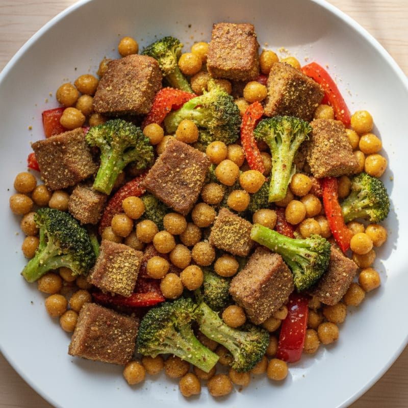 Roasted Vegetable and Chickpea Bowl
