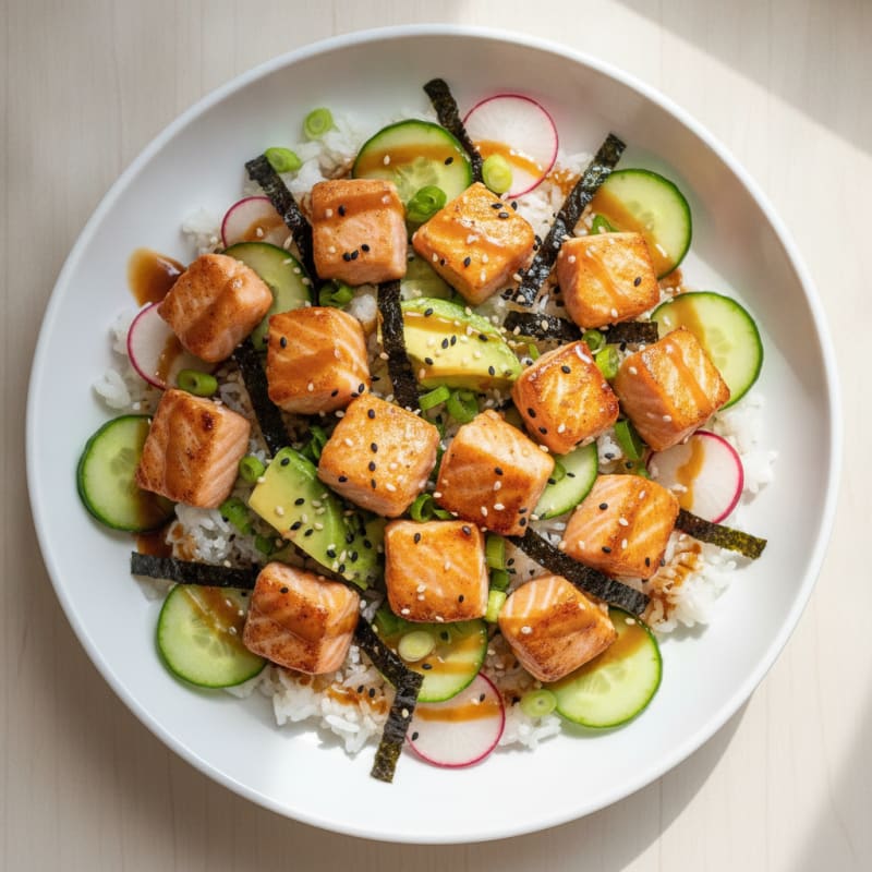 Salmon Sushi Rice Bowl