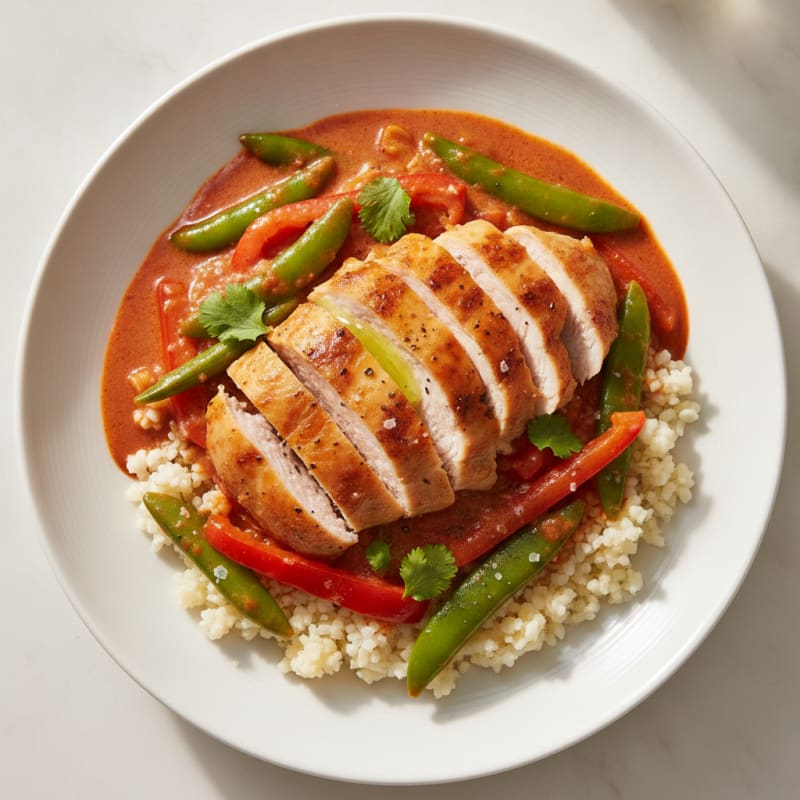 Red Curry Chicken with Coconut Milk