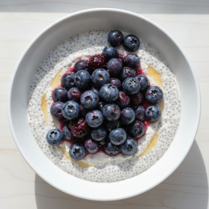 High-Protein Blueberry Chia Seed Pudding