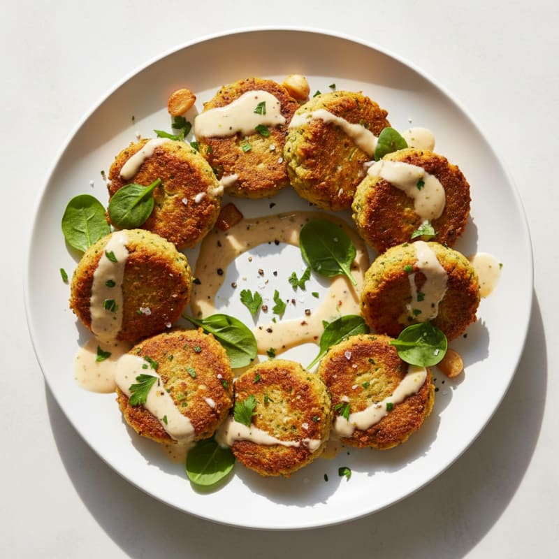 Falafel with Lemon-Tahini Drizzle