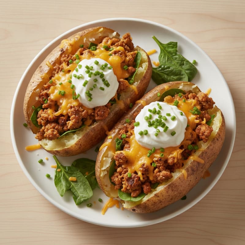 Loaded Baked Potatoes with Chives