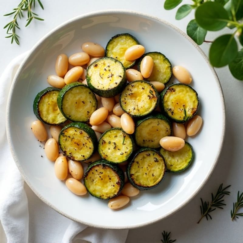Herb-Roasted Zucchini with White Beans