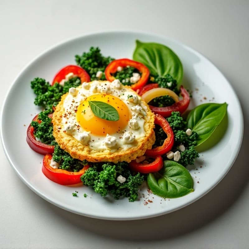 Protein-Packed Spinach and Feta Egg White Scramble